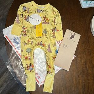 NWT Little Sleepies Play time with Pooh crescent zippy 3-6 M